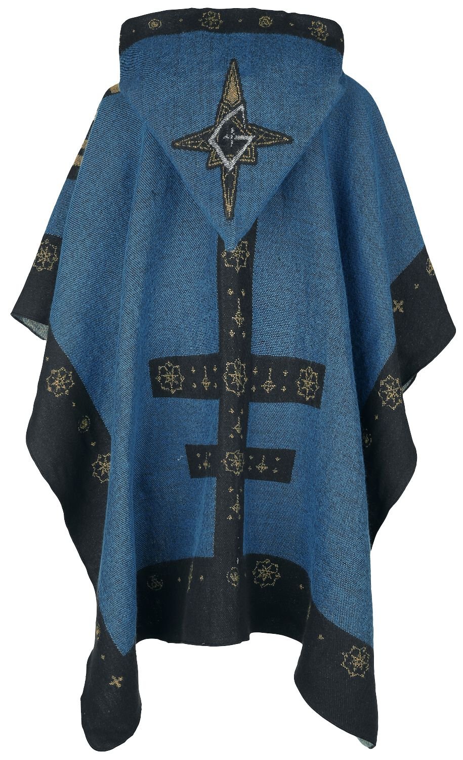 Ghost - Cardigan Cape Black & Blue Poncho Jacket - Image 2
