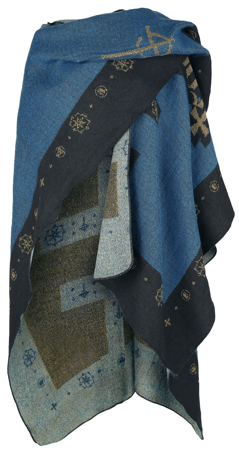 Ghost - Cardigan Cape Black & Blue Poncho Jacket - Image 3