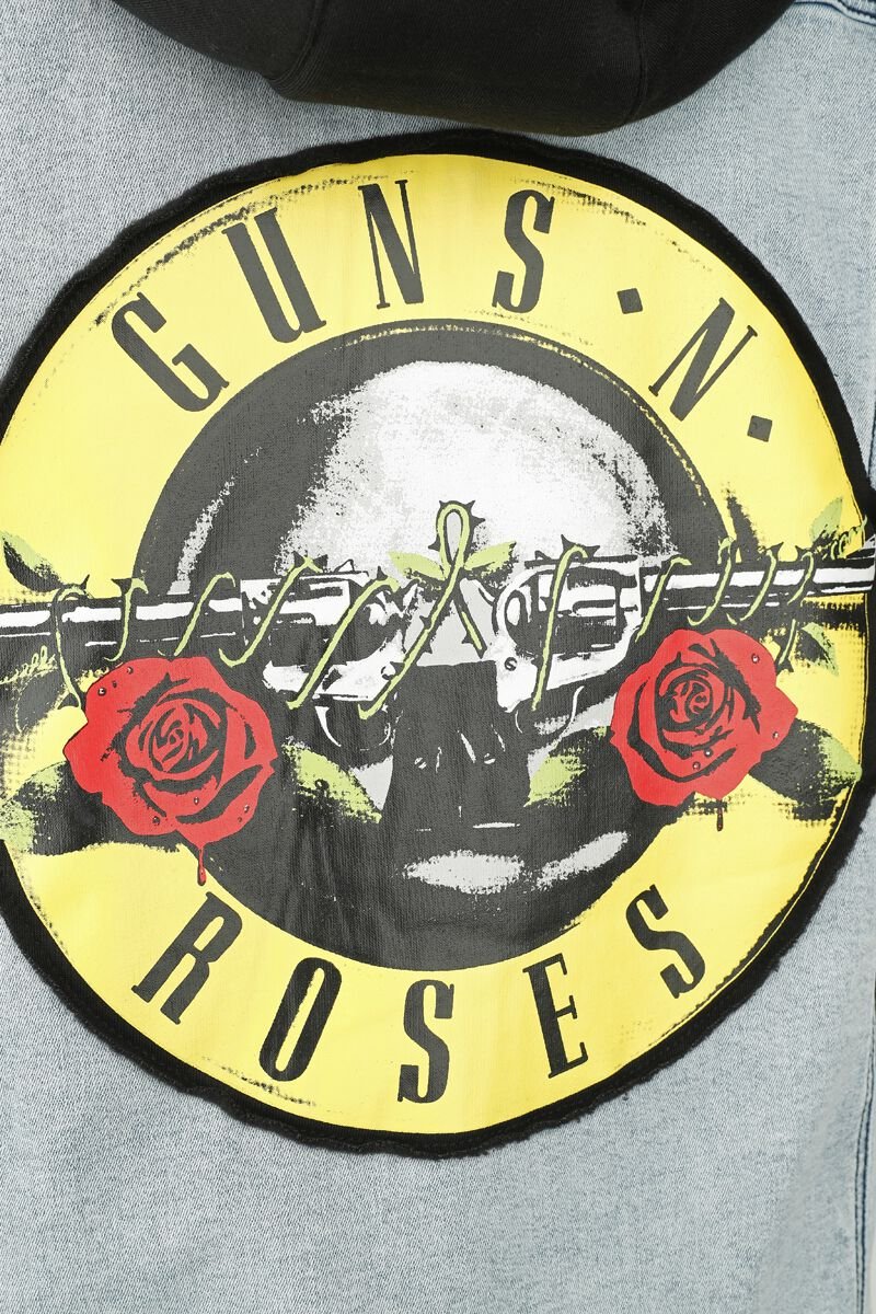 Guns N' Roses GNR - Jean Denim Jacket Hooded - Image 5