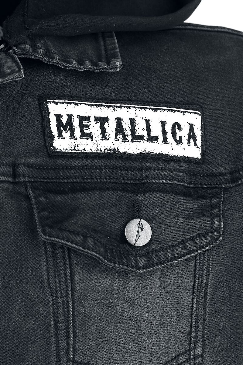 Metallica - Denim Vest Jacket w/Hoodie - Image 3