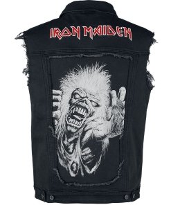 Iron Maiden - Denim Battle Vest Sleeveless Jacket