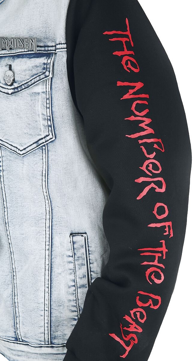 Iron Maiden - Number of The Beast Denim Jacket Hoodie - Image 4