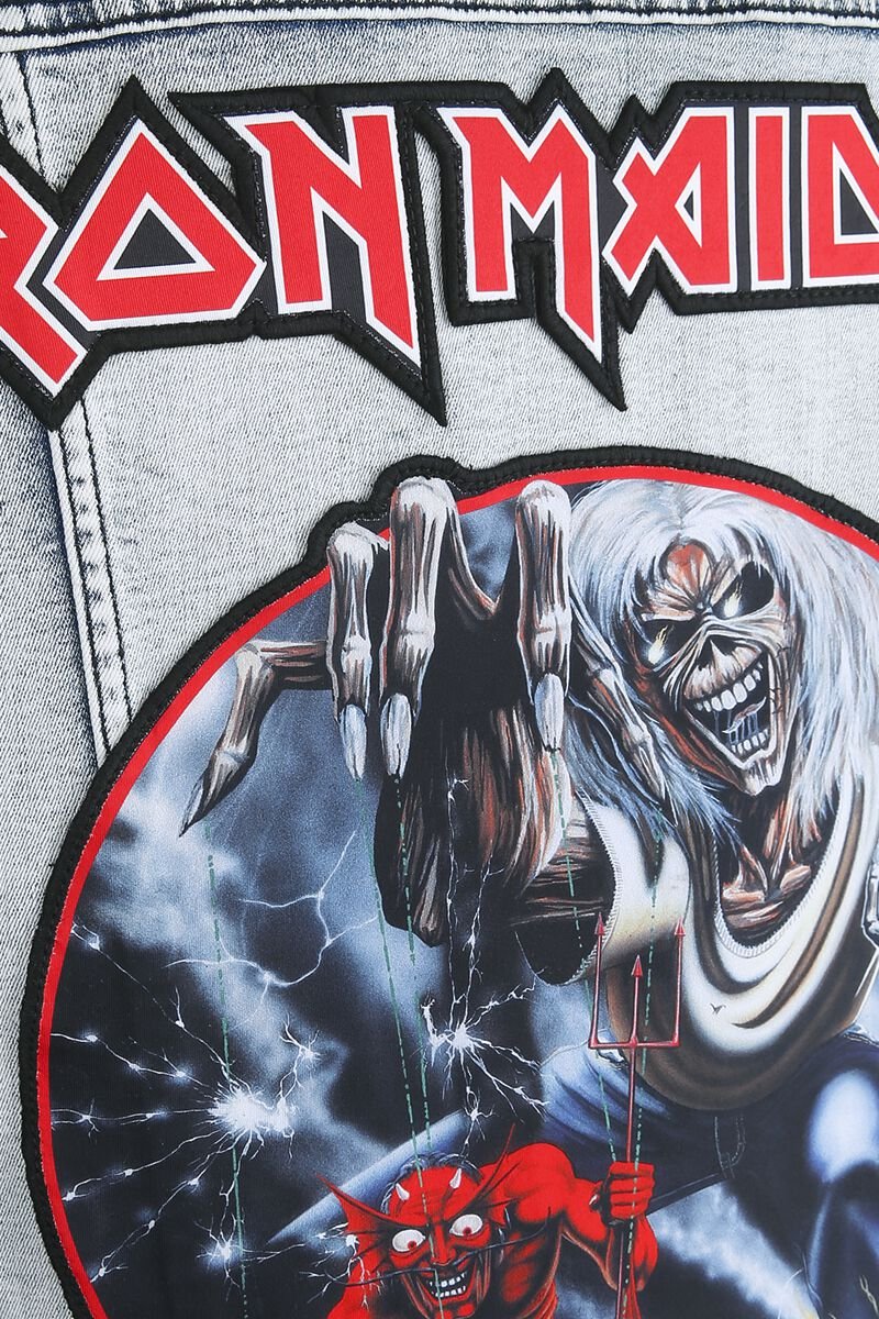 Iron Maiden - Number of The Beast Denim Jacket Hoodie - Image 5