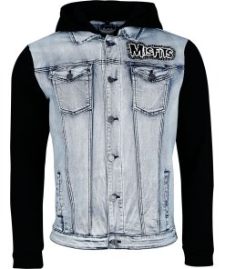 Alternative view of Misfits - Denim Battle Vest Jacket w/Hoodie