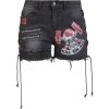 Metallica Lace up women's shorts