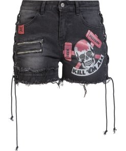 Metallica Lace up women's shorts