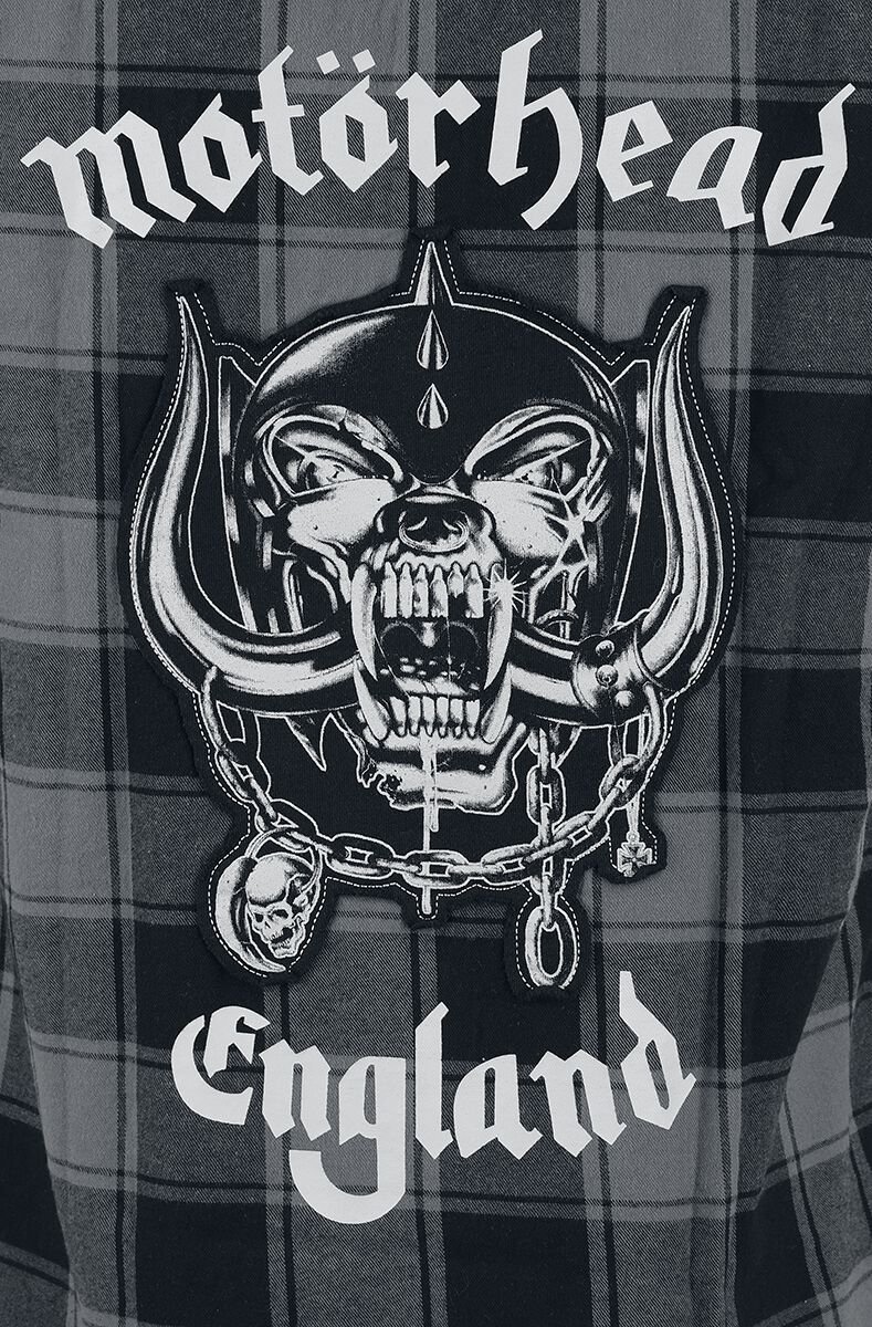 Motorhead - Sleeveless Plaid Shirt Hoodie - Image 4