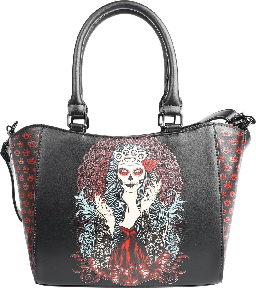 Five Finger Death Punch F5DP - Women's Vegan Leather Purse Handbag Bag Clutch