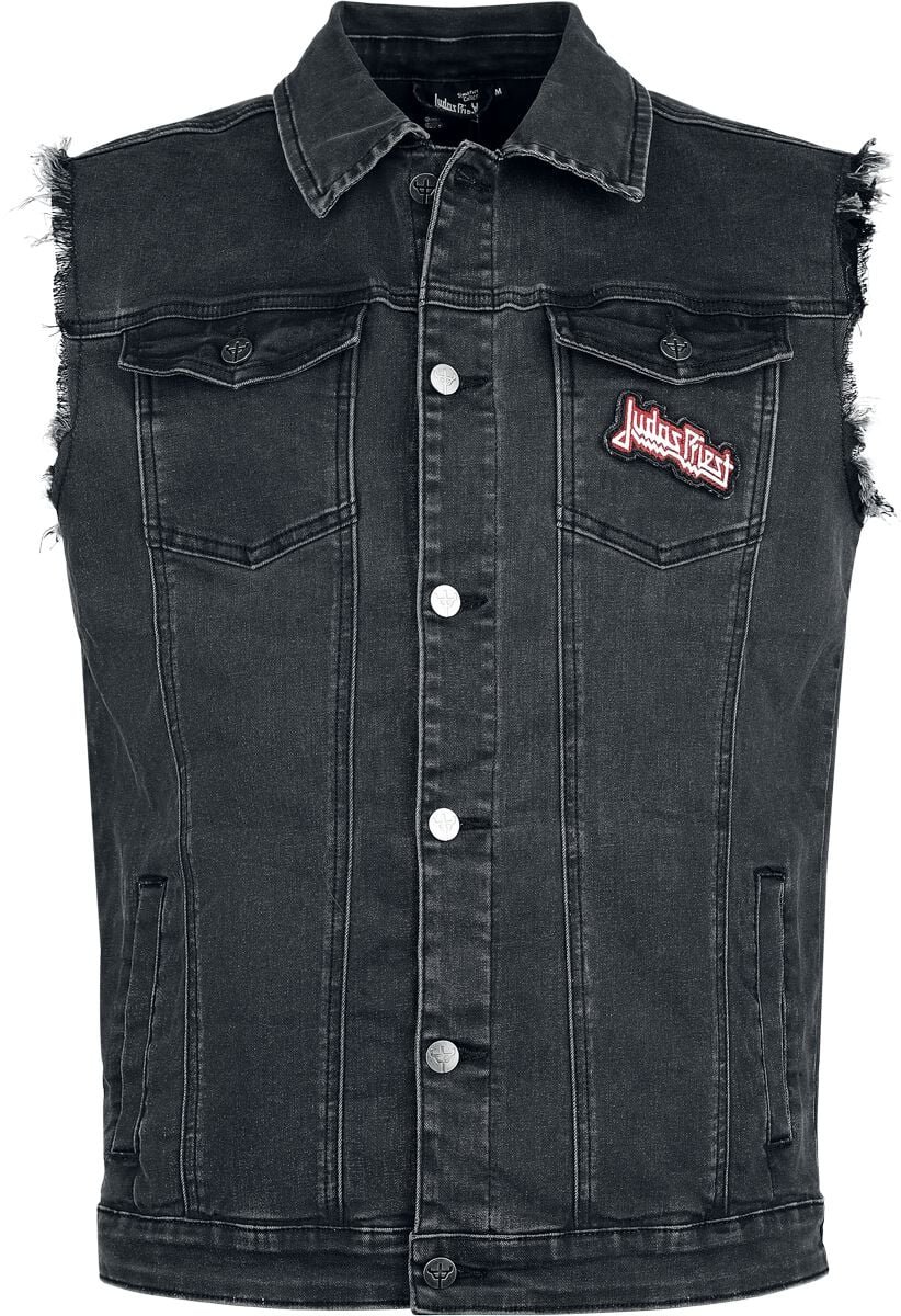 Judas Priest - Denim Battle Vest Sleeveless Jacket - Image 2