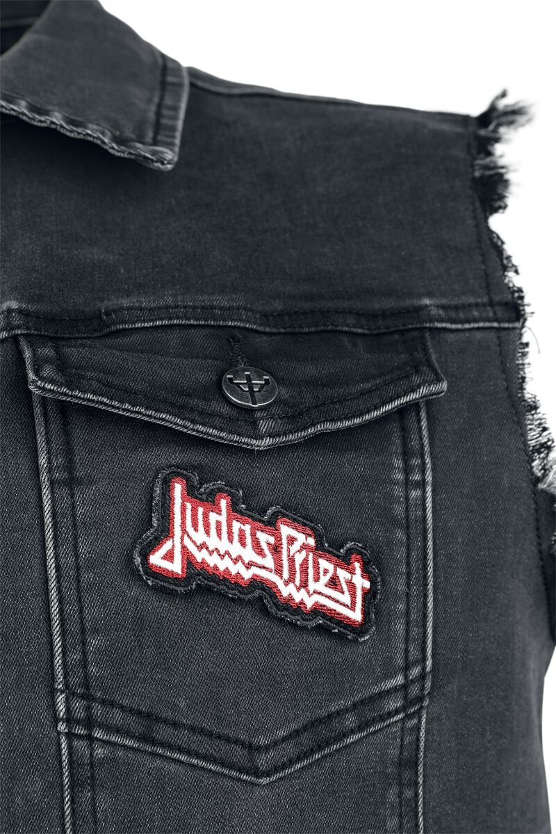 Judas Priest - Denim Battle Vest Sleeveless Jacket - Image 3
