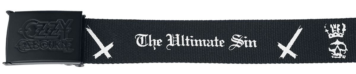 Ozzy Osbourne - Black Sabbath Webbed Military Belt & Buckle - Image 2