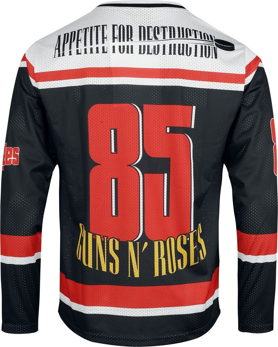 Guns N’ Roses - Hockey Jersey Mesh V‑Neck Long Sleeve Official Licensed - Image 2