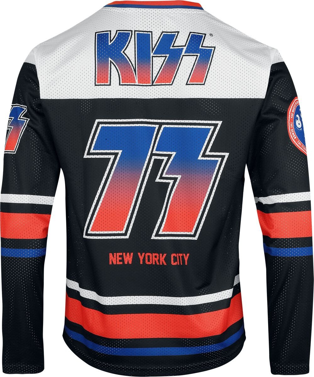KISS Hockey Jersey Mesh V‑Neck Long Sleeve - Official Merch - Image 2