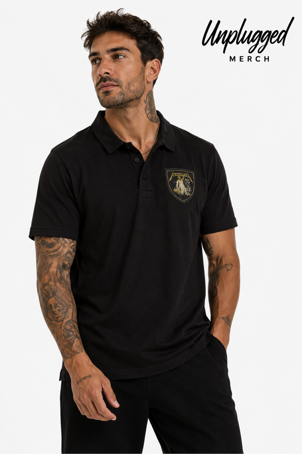 Metallica - Embroidered Black Polo - Image 5