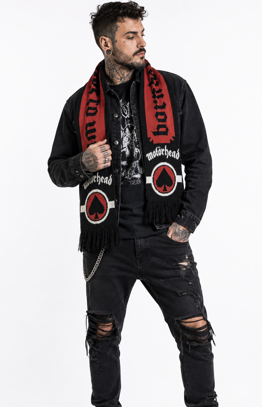 Motörhead - Black & Red Soccer Scarf – Official Licensed Band Merch - Image 5