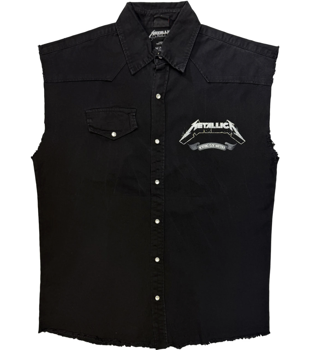 Metallica -Nothing Else Matters Battle Vest Work Shirt – Black - Image 2