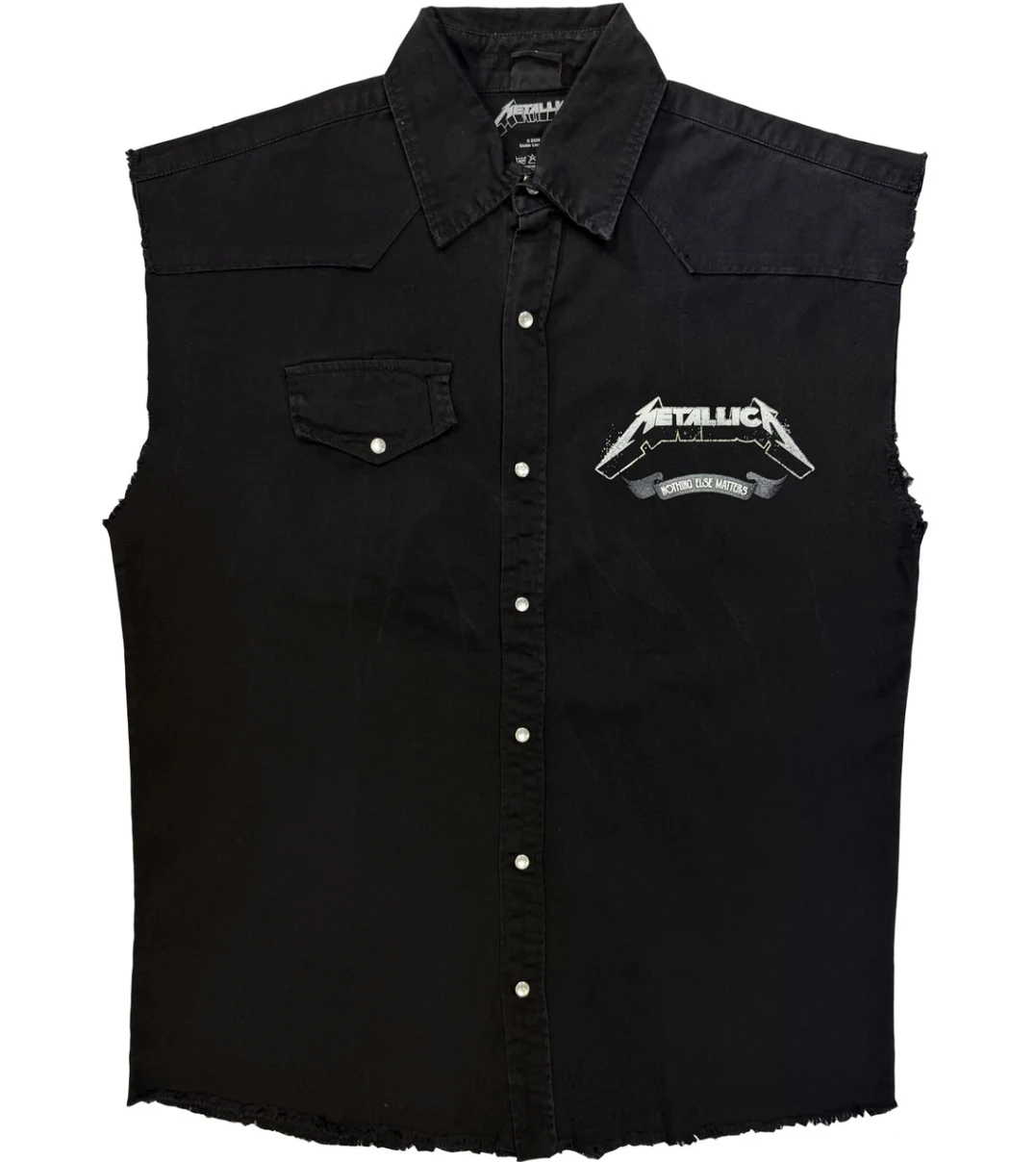 Metallica -Nothing Else Matters Battle Vest Work Shirt – Black - Image 2